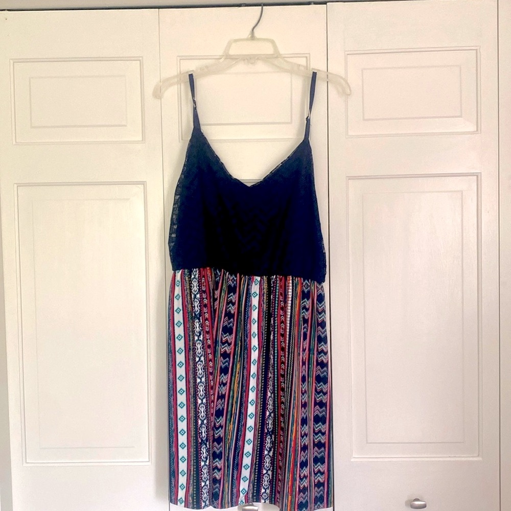 Maurices Blue Striped Mini Dress